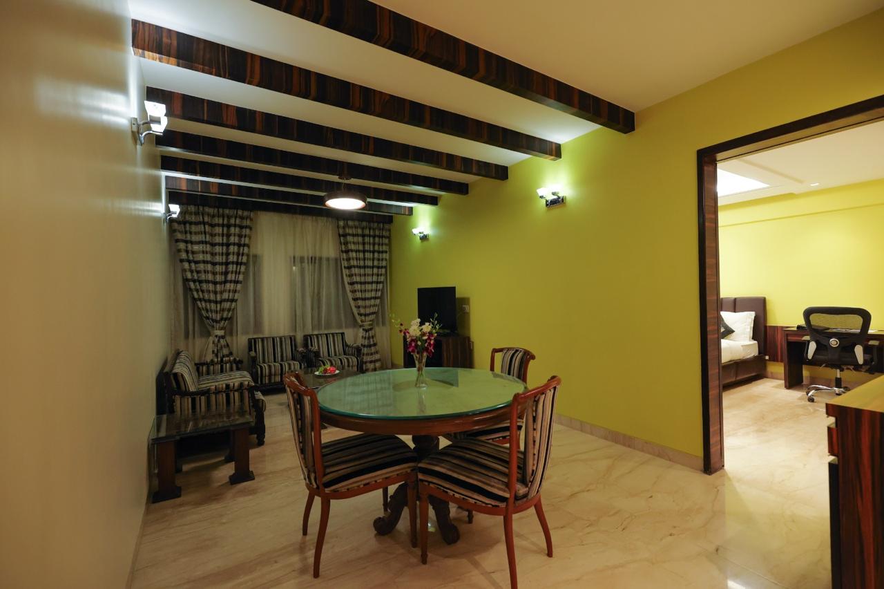 Suite living area at Hotel Prince